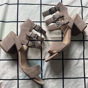 Vince Camuto Block Heel Sandals with Buckles